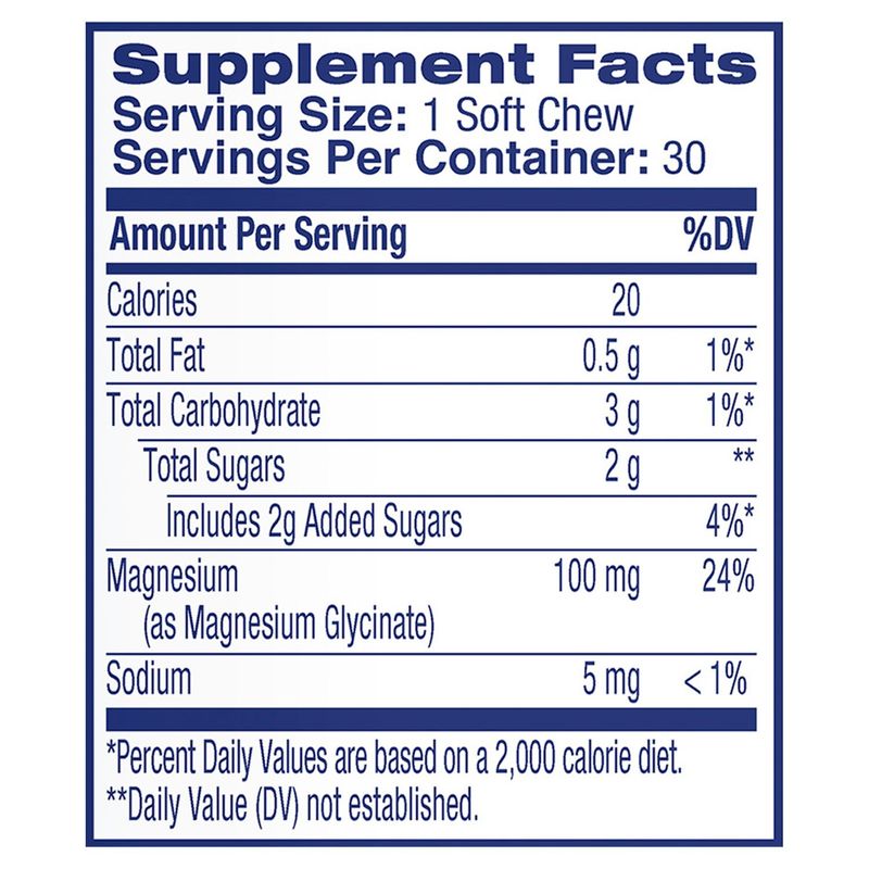 Natrol Magnesium Glycinate Cherry Lemon Flavor Dietary Supplement, 30 count