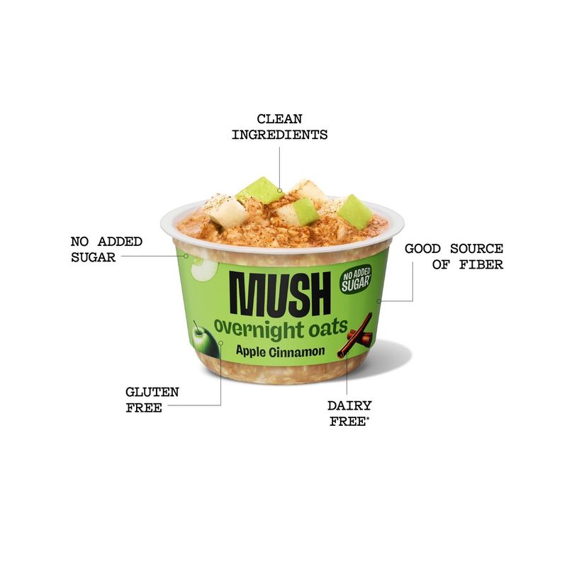 Mush Apple Cinnamon Overnight Oats, 5 oz