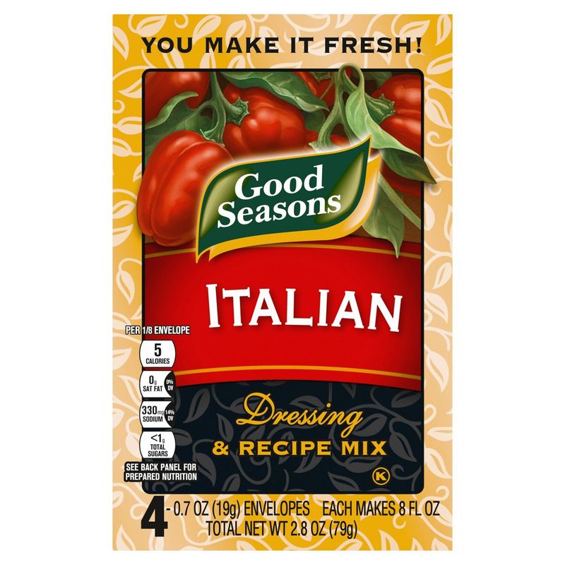 Good Seasons Italian Dressing &amp; Recipe Mix, 0.7 oz, 4 count