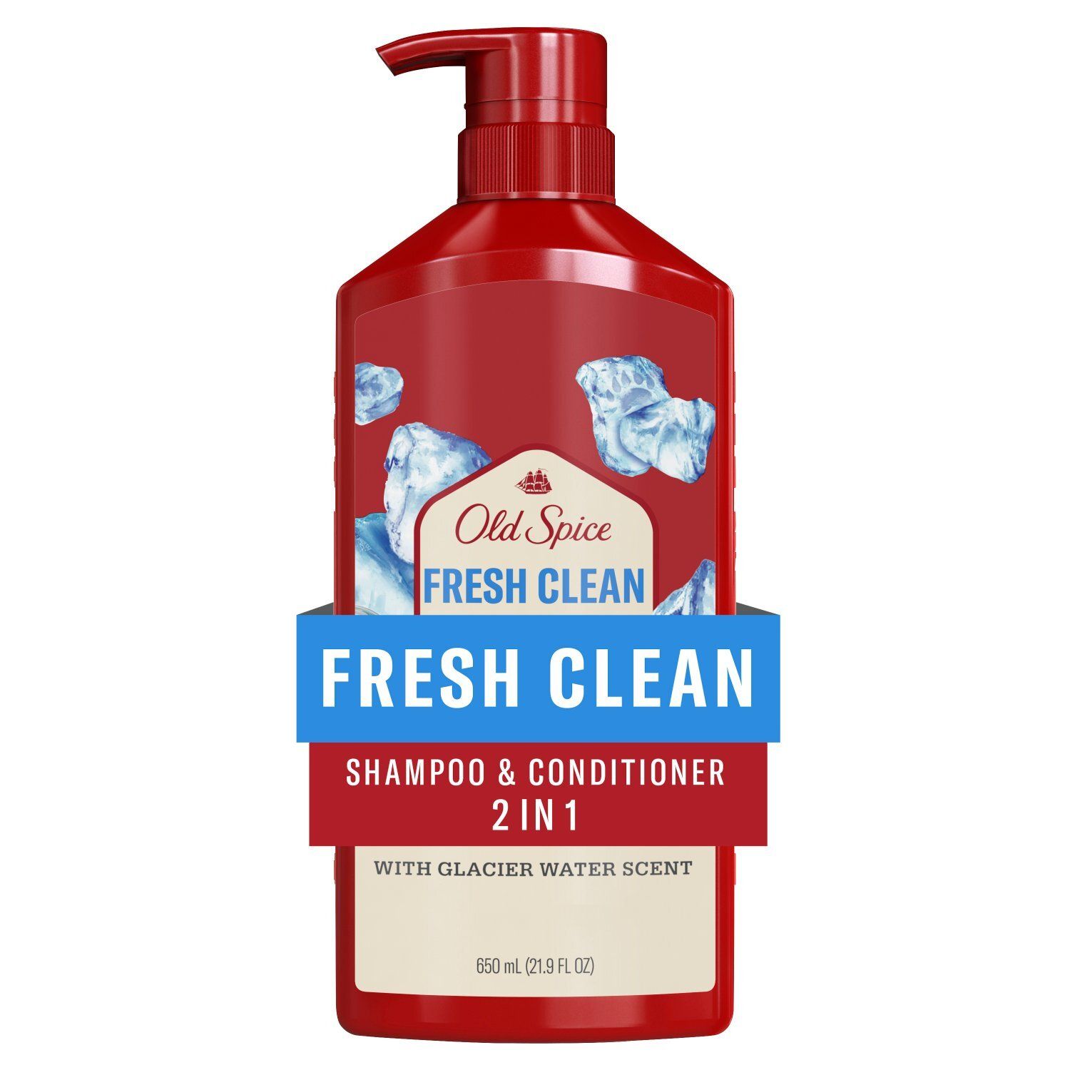 Old Spice Fresh Clean Shampoo and Conditioner 2in1 for Men, Healthier, Fuller, More Moisturized Loo