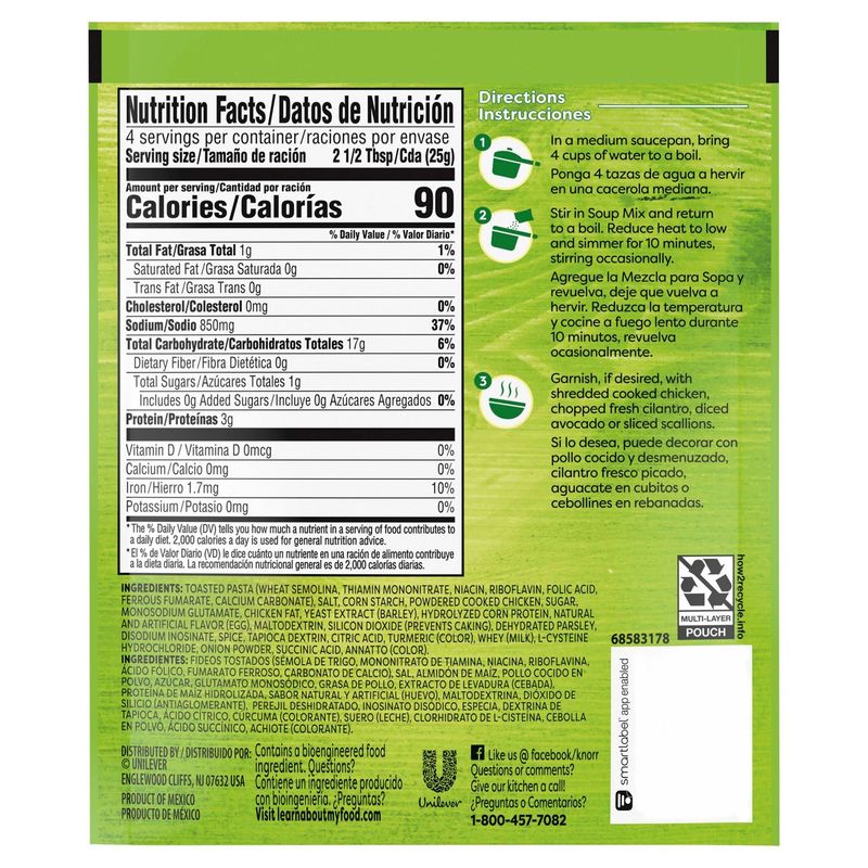 Knorr Pasta Soup Mix with Chicken Flavor, 3.5 oz