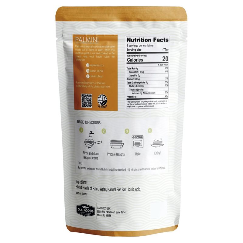 Palmini Heart of Palm Lasagna Sheets, 12 oz