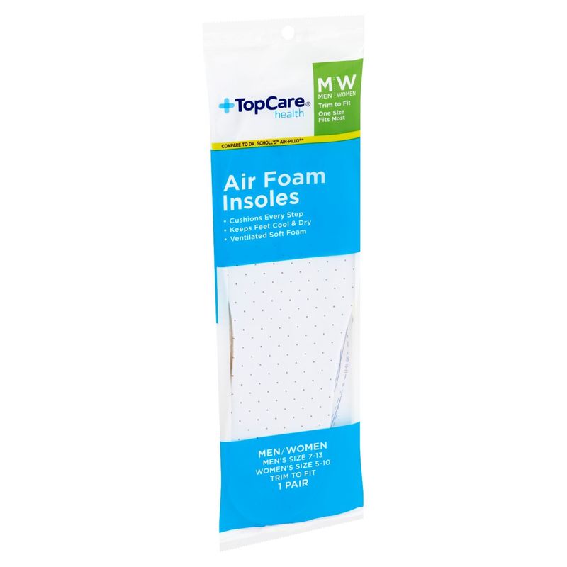 TopCare Health Men/Women Air Foam Insoles, 1 pair