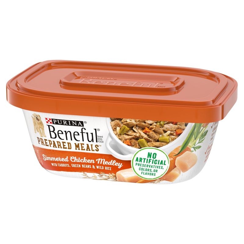Purina Beneful Prepared Meals Simmered Chicken Medley Dog Food, 10 oz