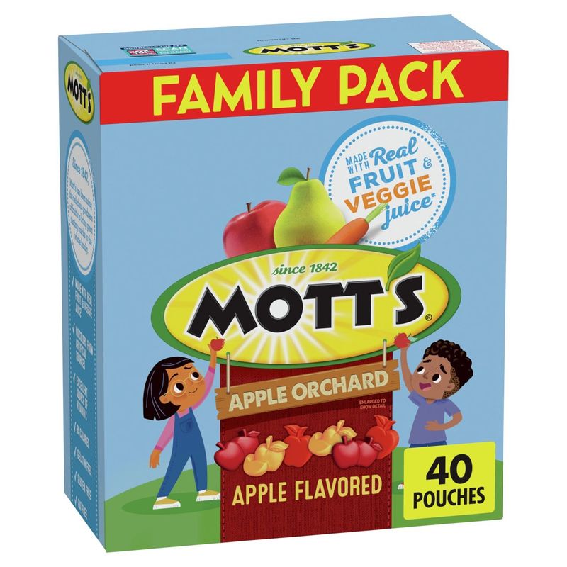 Mott's Apple Orchard Fruit Flavored Snacks Family Pack, 0.8 oz, 40 count