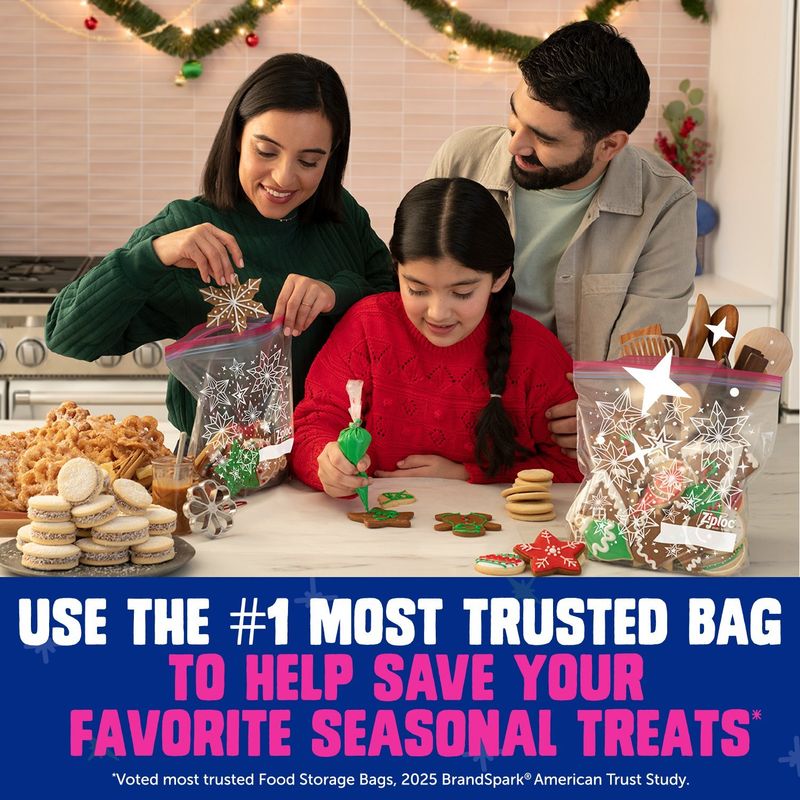 Ziploc Brand Storage Quart Seal Top Bags Holiday Edition, 24 count