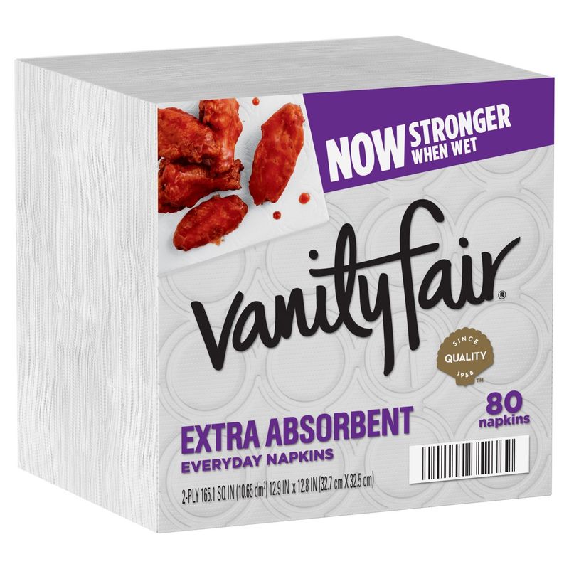 Vanity Fair Extra Absorbent Everyday Napkins, 80 count