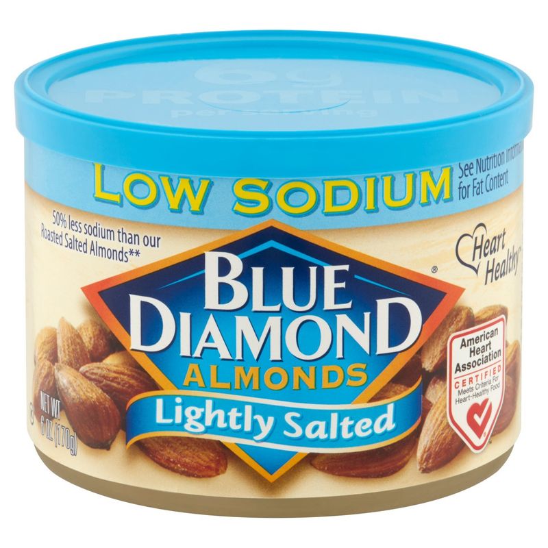 Blue Diamond Low Sodium Lightly Salted Almonds, 6 oz