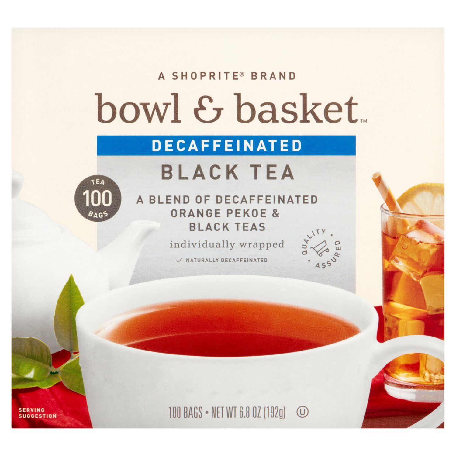 Bowl &amp; Basket Decaffeinated Black Tea Bags, 100 count, 6.8 oz