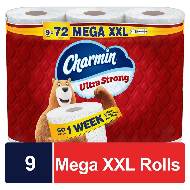 Charmin Ultra Strong Toilet Paper, 9 Mega XXL Rolls