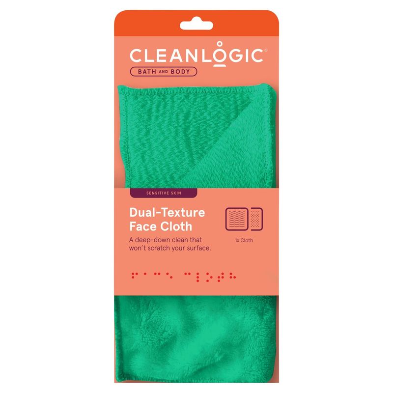 Cleanlogic Bath and Body Sensitive Skin Dual-Texture Face Cloth