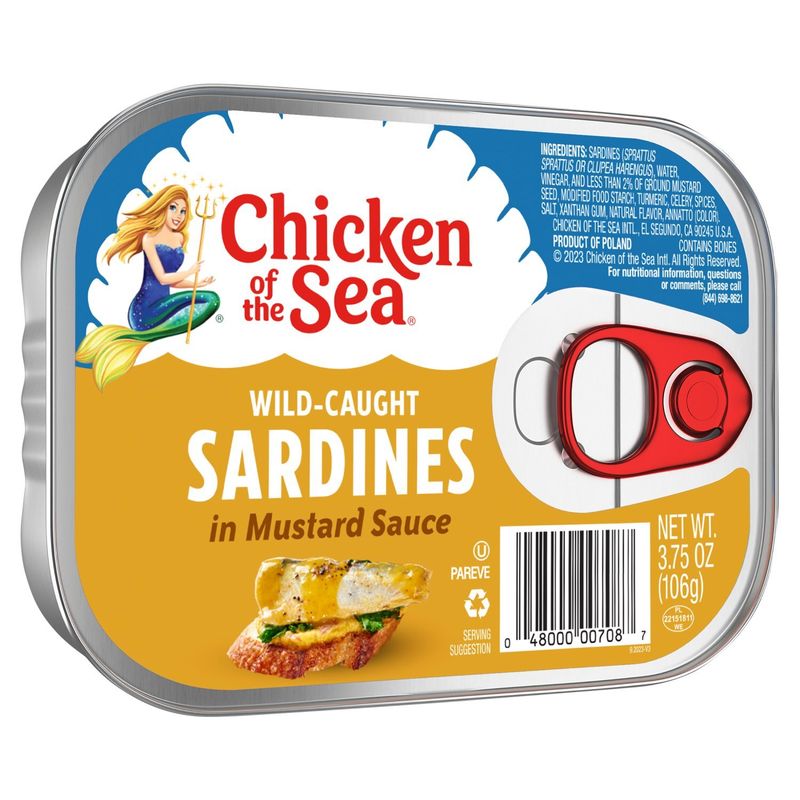 Chicken of the Sea Wild-Caught Sardines in Mustard Sauce, 3.75 oz