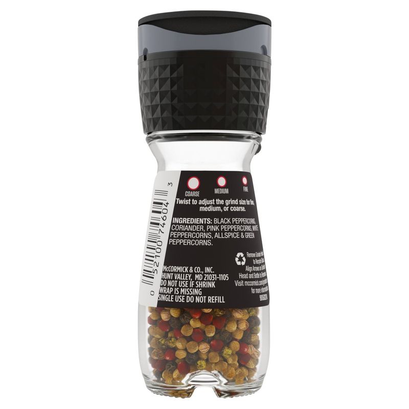 McCormick Peppercorn Medley Adjustable Grinder, 0.85 oz