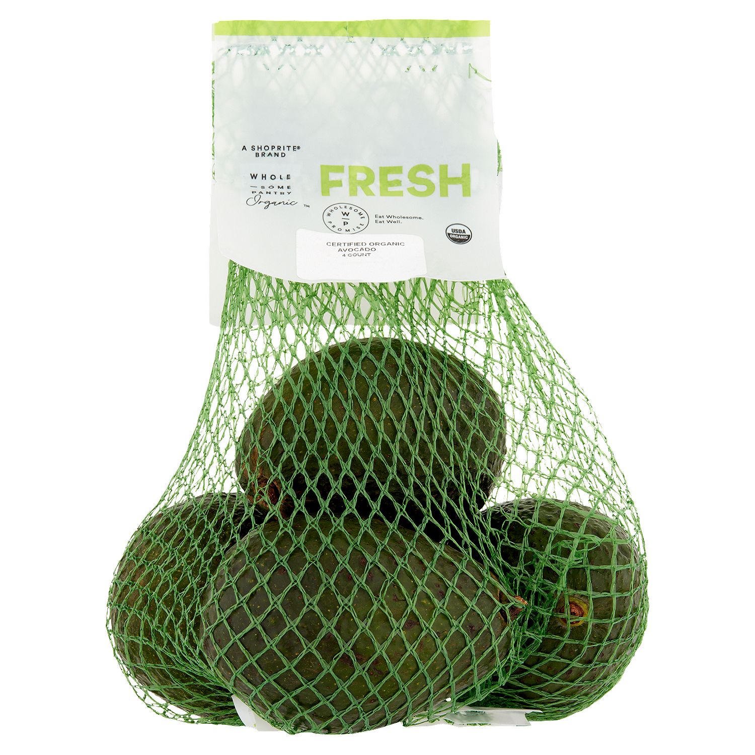 Wholesome Pantry Organic Fresh Avocados, 4 ct bag