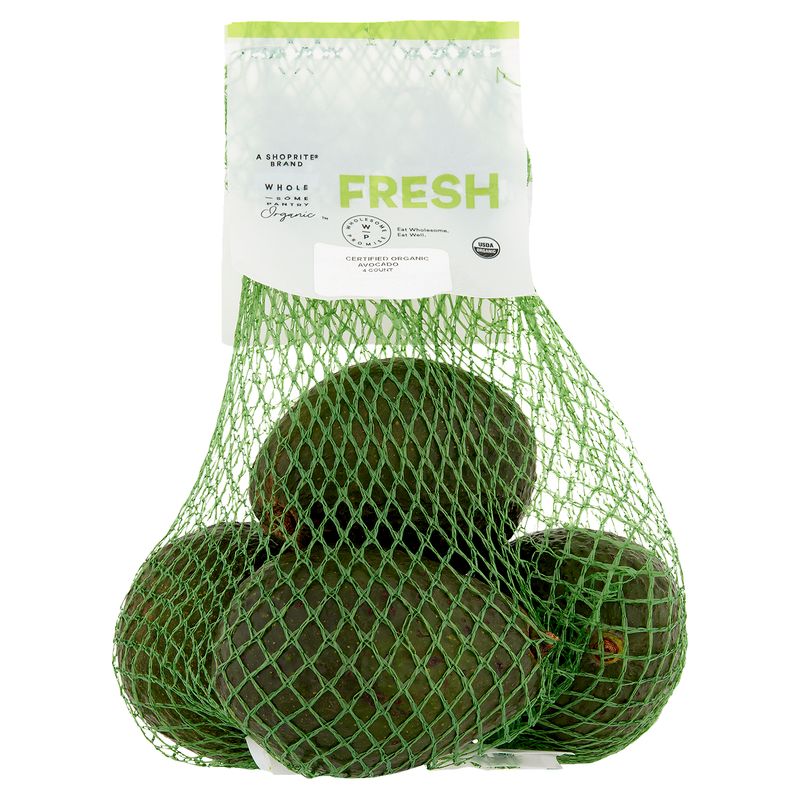 Wholesome Pantry Organic Fresh Avocados, 4 ct bag