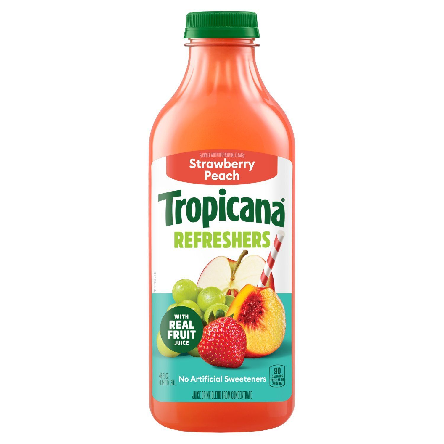 Tropicana Strawberry Peach Juice Drink Blend Refreshers, 46 fl oz