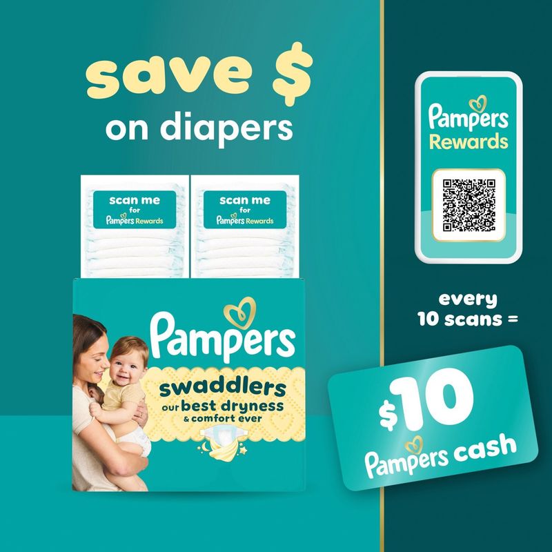 Pampers Swaddlers Diapers, Size 6, 23-44 lbs, 50 count