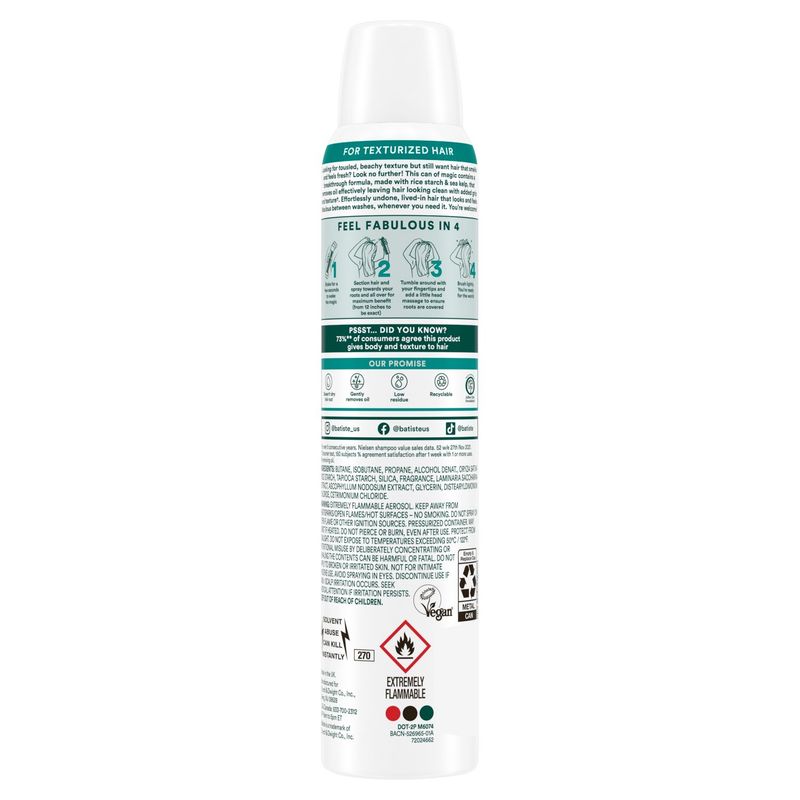 Batiste Texturizing Dry Shampoo, 3.81 oz
