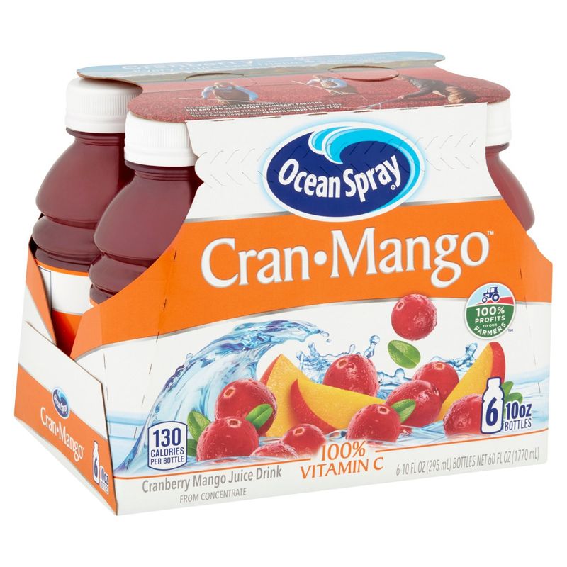 Ocean Spray Cran-Mango Juice Drink, 10 fl oz, 6 count