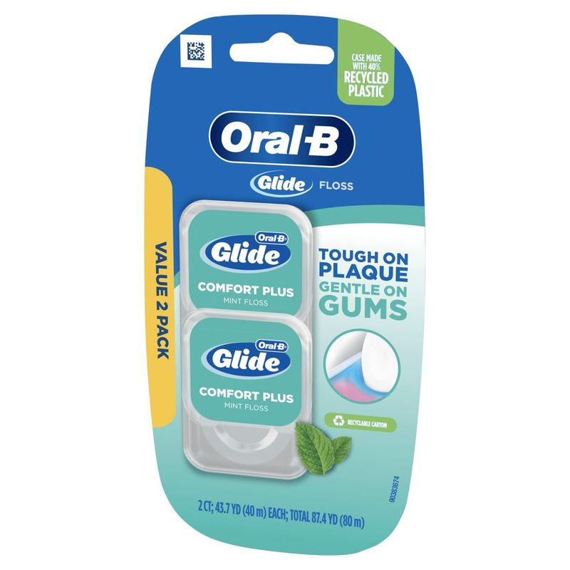 Oral-B Glide Pro Health Mint Comfort Plus Floss Value Pack, 2 count