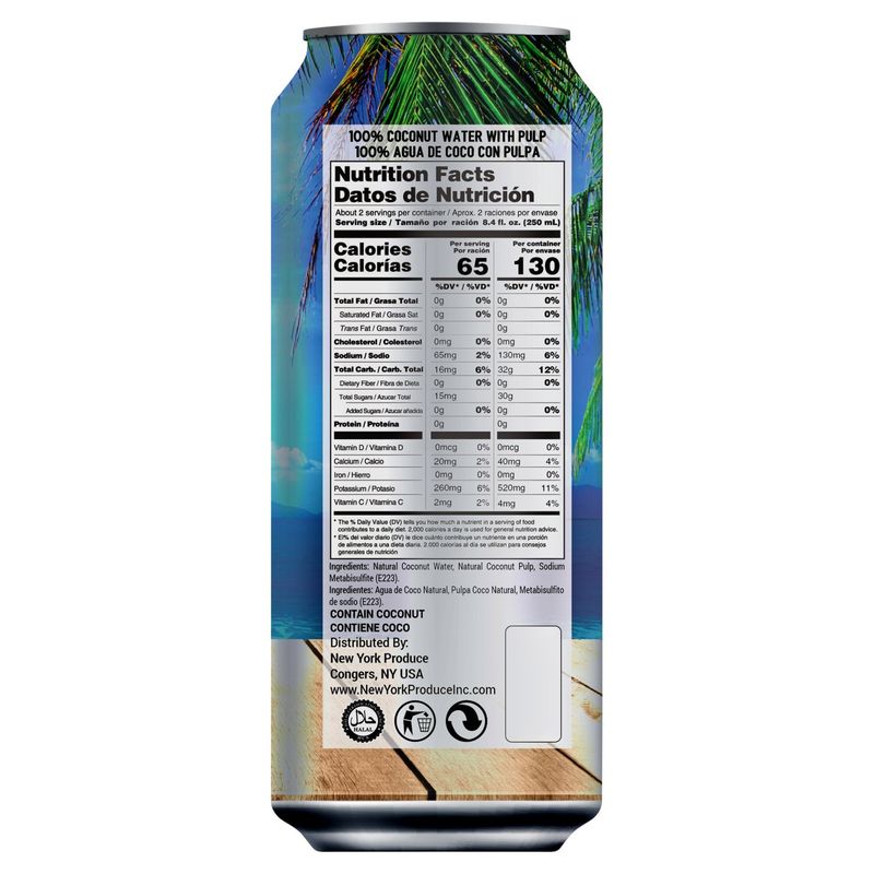 La Brisita 100% Pure Coconut Water, 16.5 fl. oz.