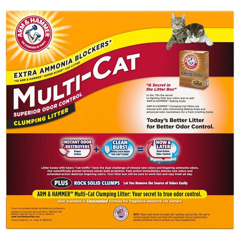 Arm &amp; Hammer Multi-Cat Superior Odor Control Clumping Litter, 20 lbs