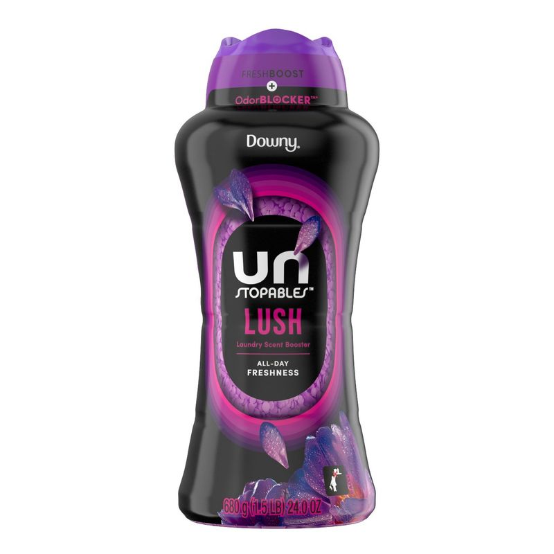 Downy Unstopables In Wash Scent Booster Beads, Lush Scent, 24 oz, Laundry Beads for Odor Protection