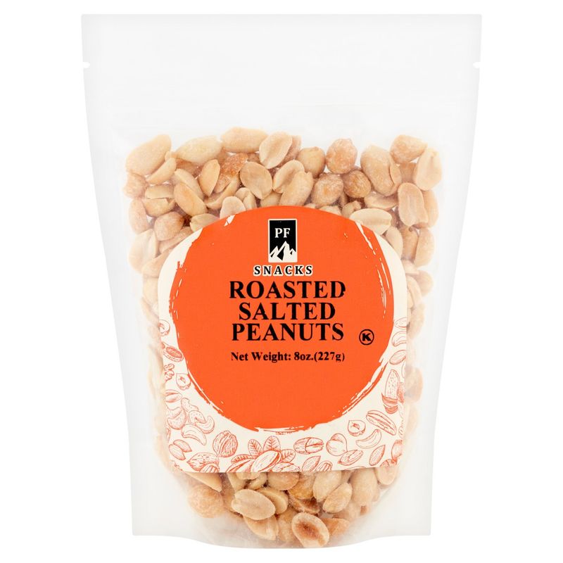 PF Snacks Roasted Salted Peanuts, 8 oz