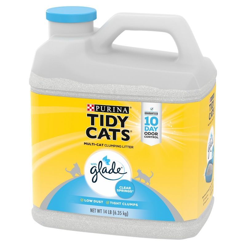 Purina Tidy Cats with Glade Clear Springs Multi-Cat Clumping Litter, 14 lb
