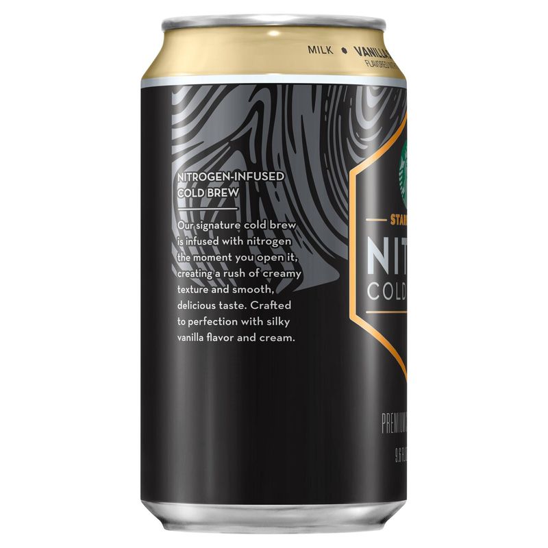 Starbucks Nitro Cold Brew Vanilla Sweet Cream Premium Coffee Drink, 9.6 fl oz
