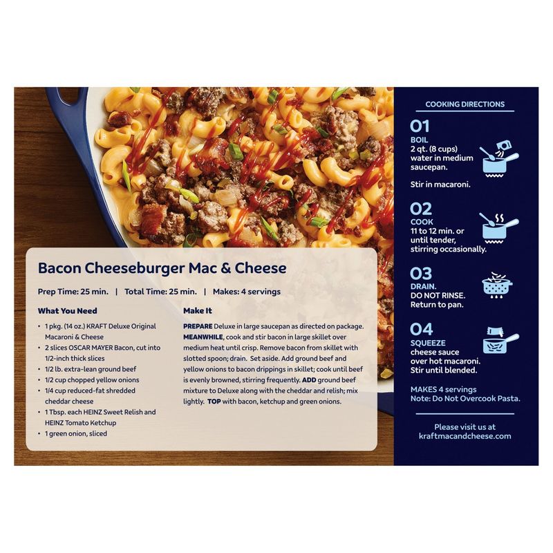 Kraft Mac &amp; Cheese Deluxe Original Cheddar Macaroni &amp; Cheese Sauce, 14 oz