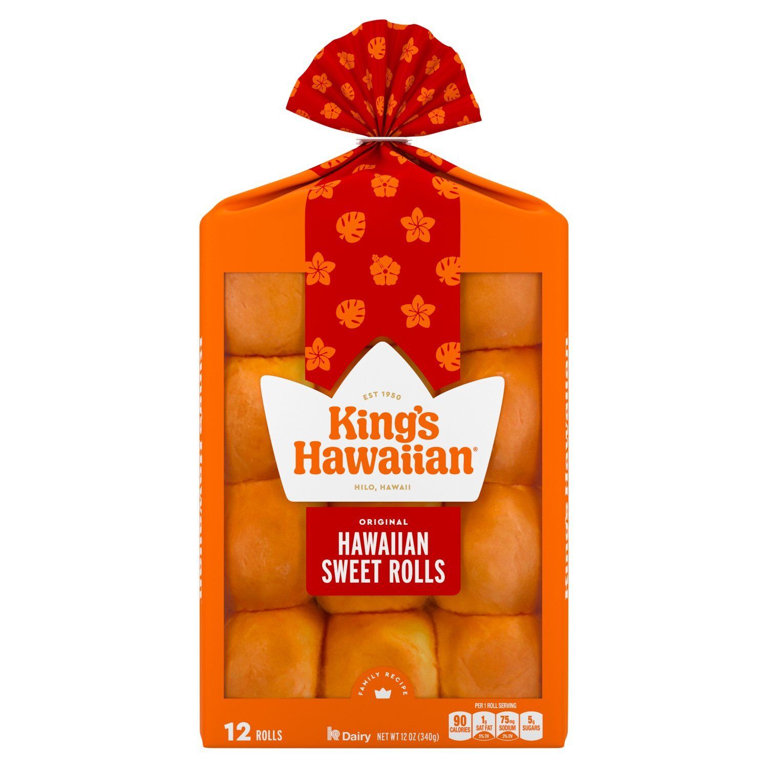 King's Hawaiian Original Hawaiian Sweet Rolls, 12 count, 12 oz