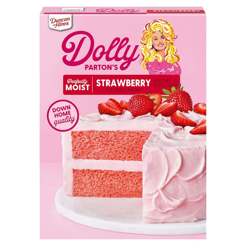 Duncan Hines Dolly Parton's Strawberry Flavored Cake Mix, 15.25 oz