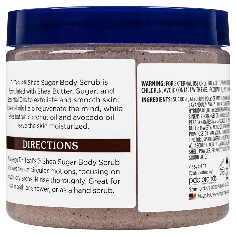 Dr Teal's Coconut Oil with Essential Oils Shea Sugar Scrub, 19 oz