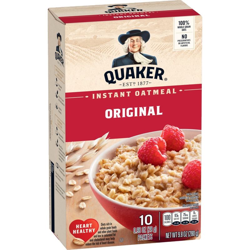 Quaker Instant Oatmeal Original 9.8 Oz, 10 Count