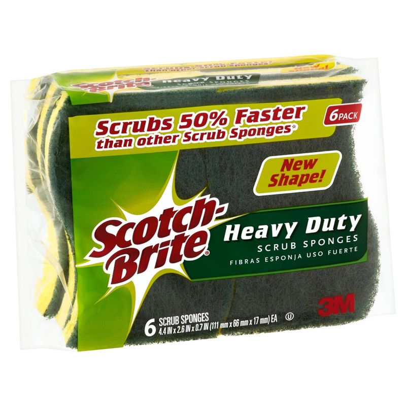 Scotch-Brite Heavy Duty Scrub Sponges, 6 count
