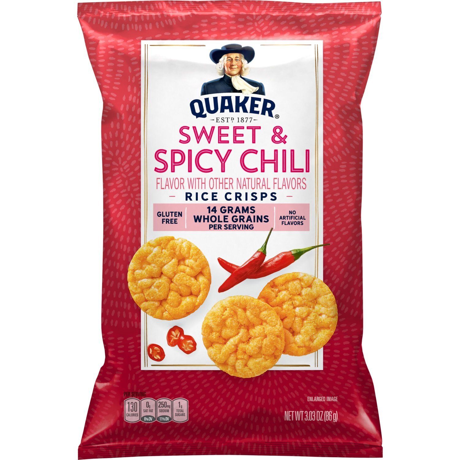Quaker Rice Crisps Sweet &amp; Spicy Chili 3.03 Oz
