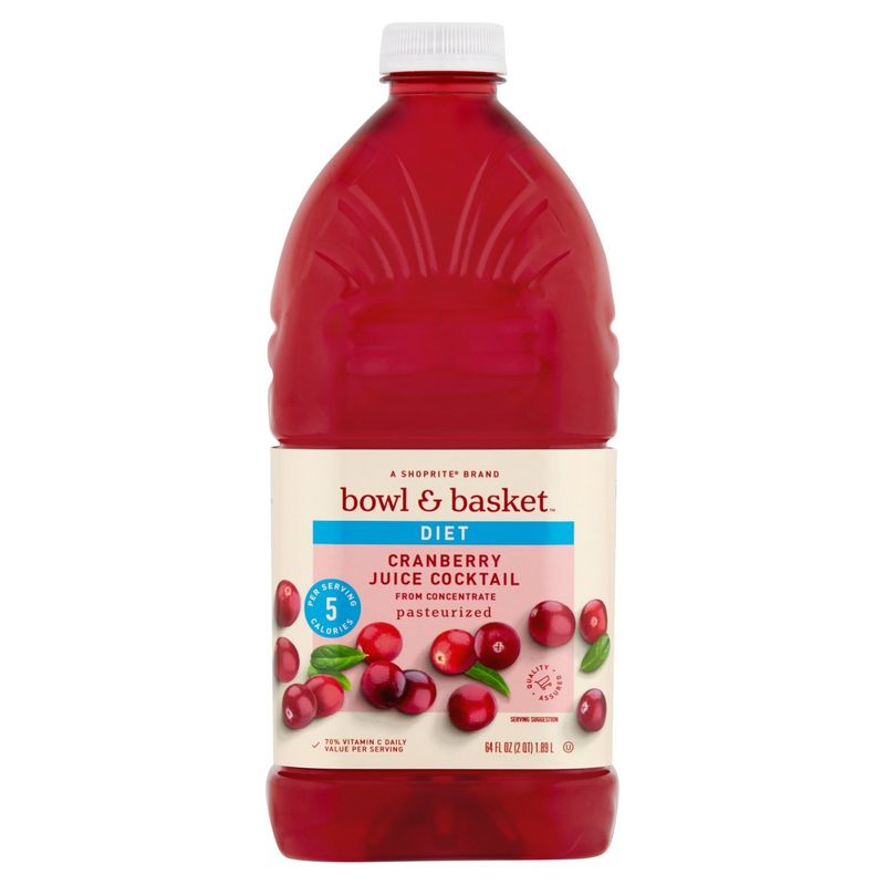 Bowl &amp; Basket Diet Cranberry Juice Cocktail, 64 fl oz