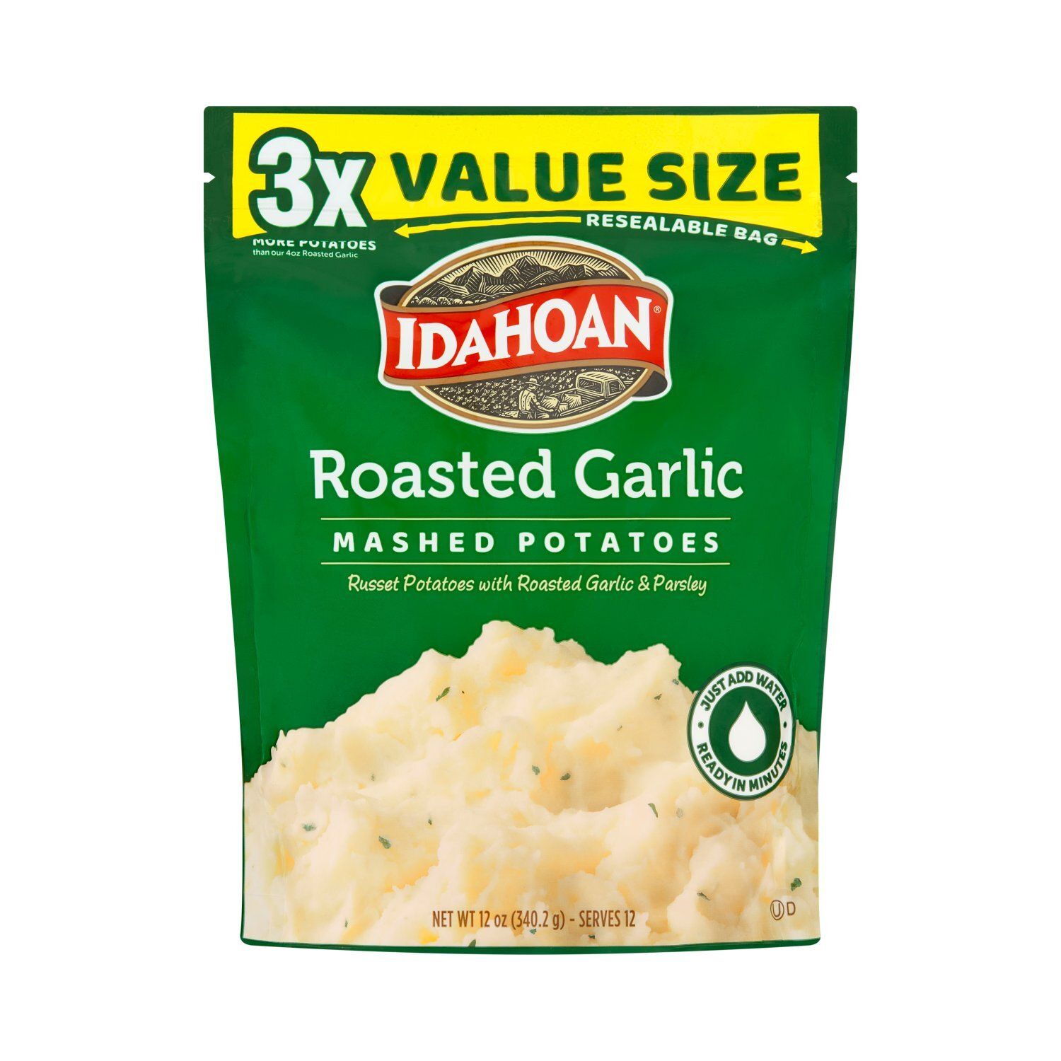 Idahoan Roasted Garlic Mashed Potatoes Value Size, 12 oz