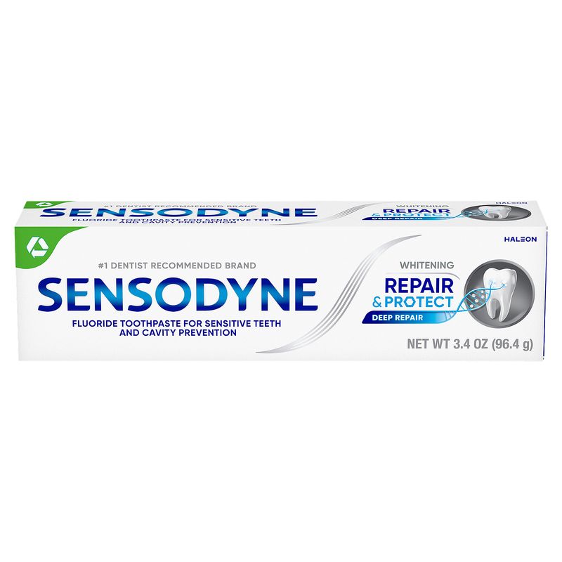 Sensodyne Repair &amp; Protect Whitening Fluoride Toothpaste, 3.4 oz