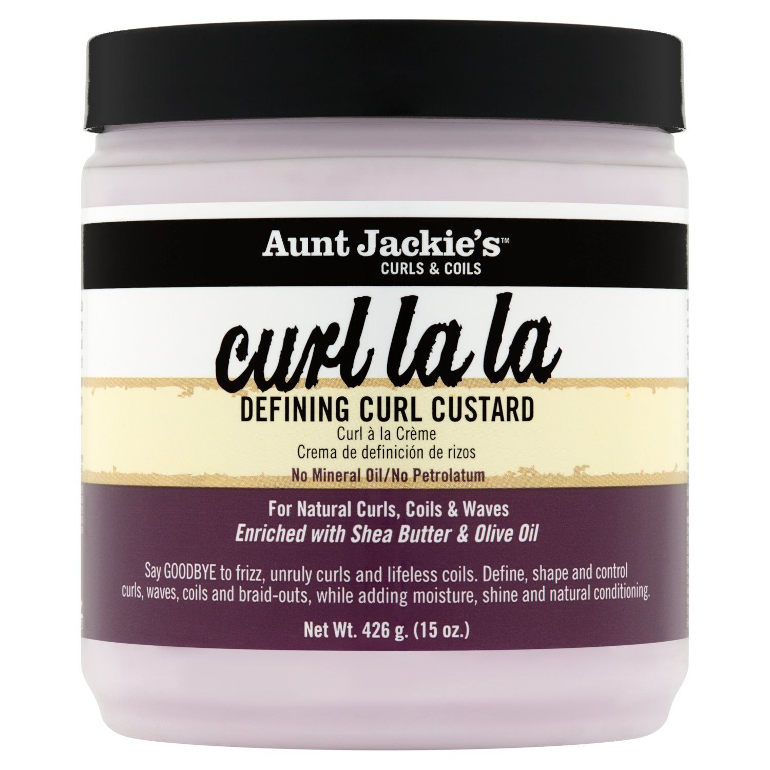 Aunt Jackie's Curls &amp; Coils Curl La La Defining Curl Custard, 15 oz