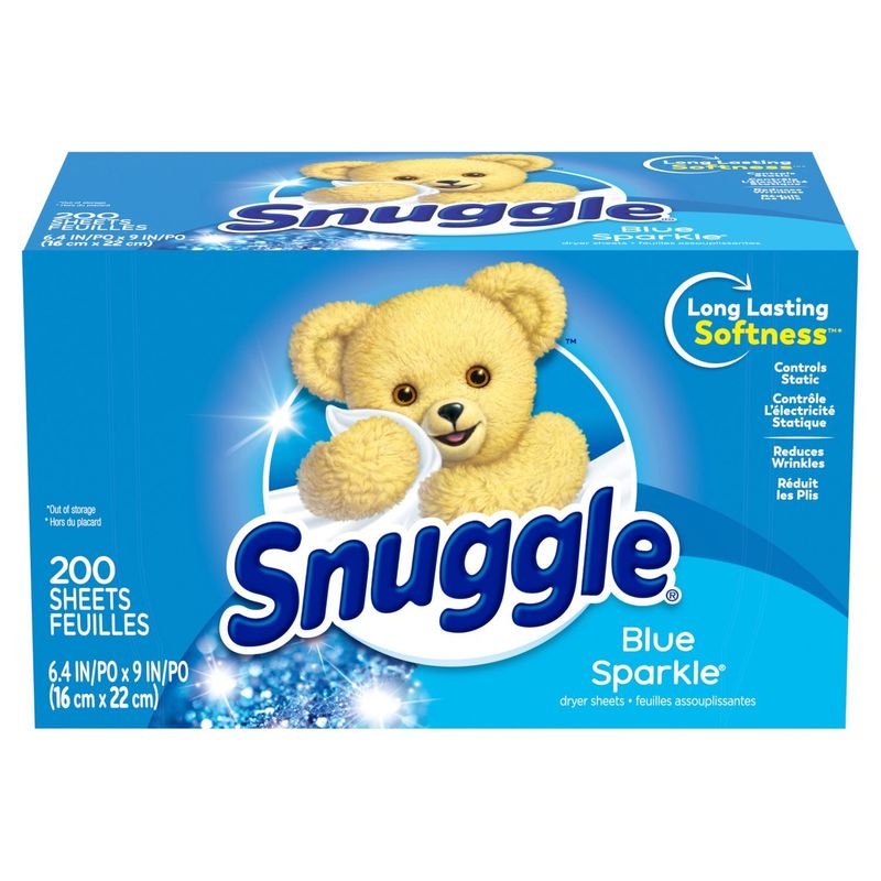 Snuggle Blue Sparkle Dryer Sheets, 200 count