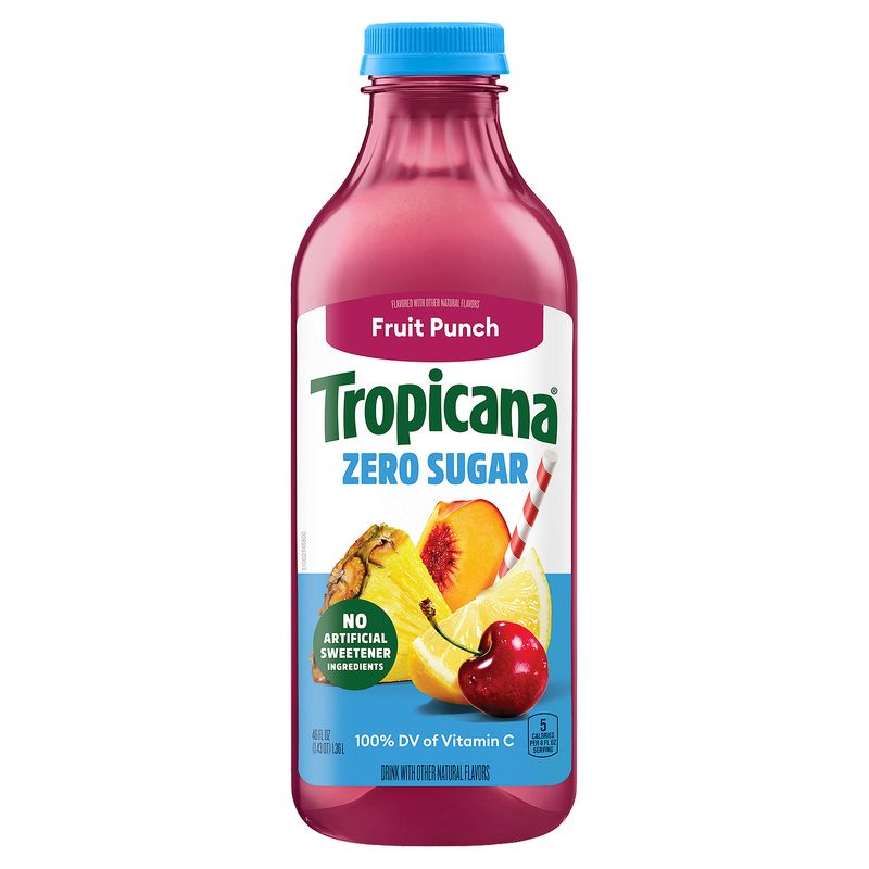 Tropicana Fruit Punch Zero Sugar Drink, 46 fl oz