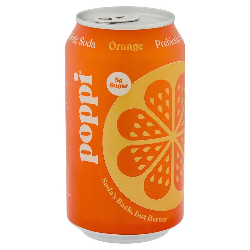 Poppi Orange Prebiotic Soda, 12 fl oz