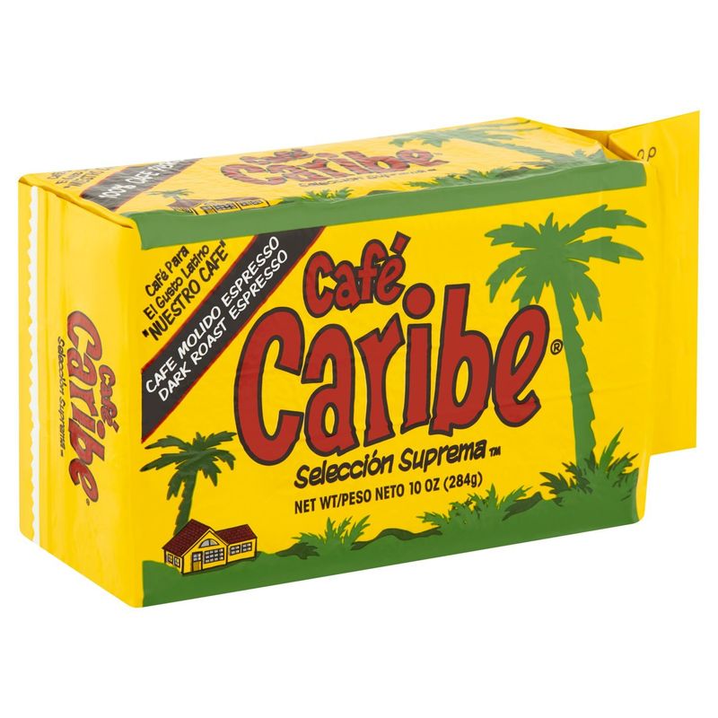 Café Caribe Dark Roast Espresso Coffee, 10 oz