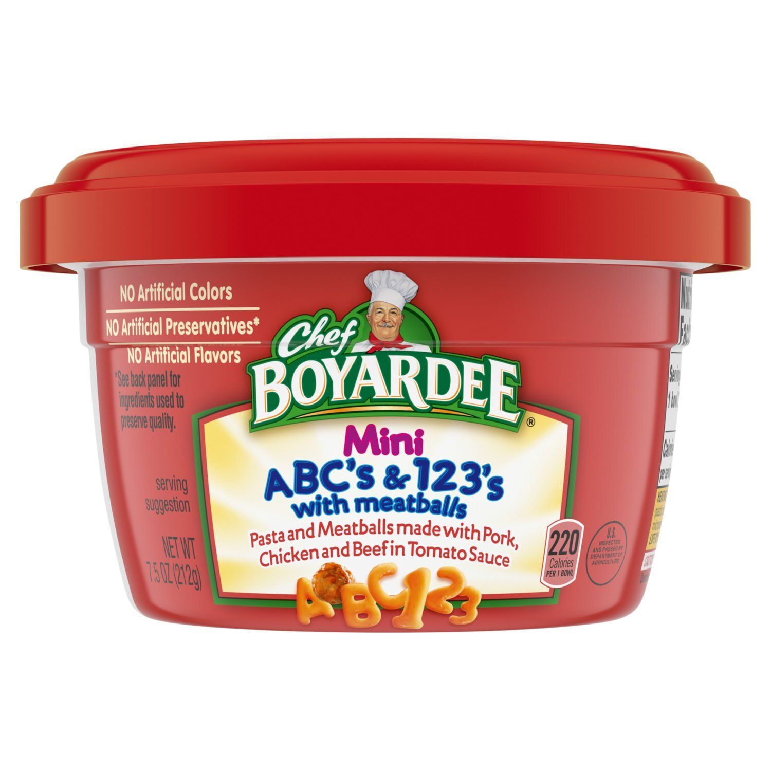 Chef Boyardee Mini ABC's &amp; 123's with Meatballs, 7.5 oz