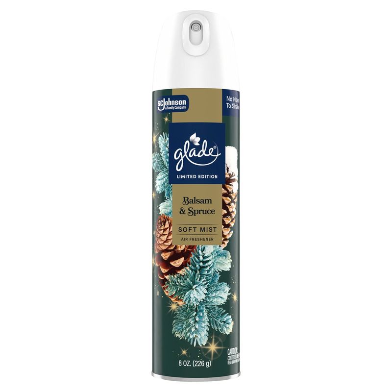 Glade Balsam &amp; Spruce Soft Mist Air Freshener Limited Edition, 8 oz