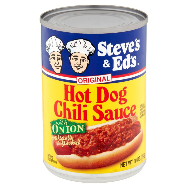 Steve's &amp; Ed's Original Hot Dog Chili Sauce with Onion, 10 oz