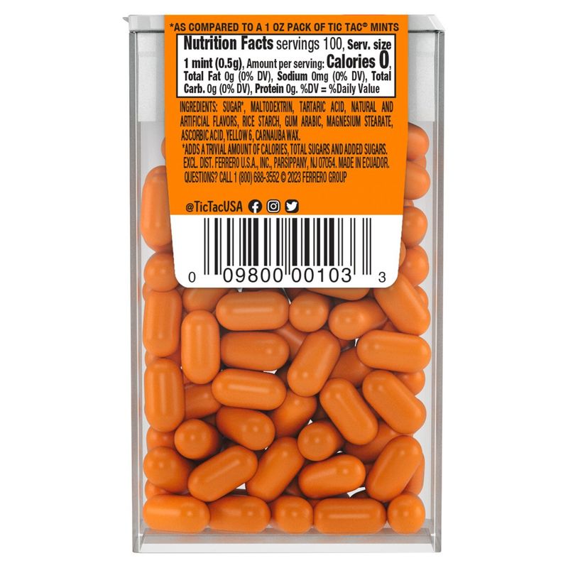 Tic Tac Orange Mints, 100 count, 1.7 oz
