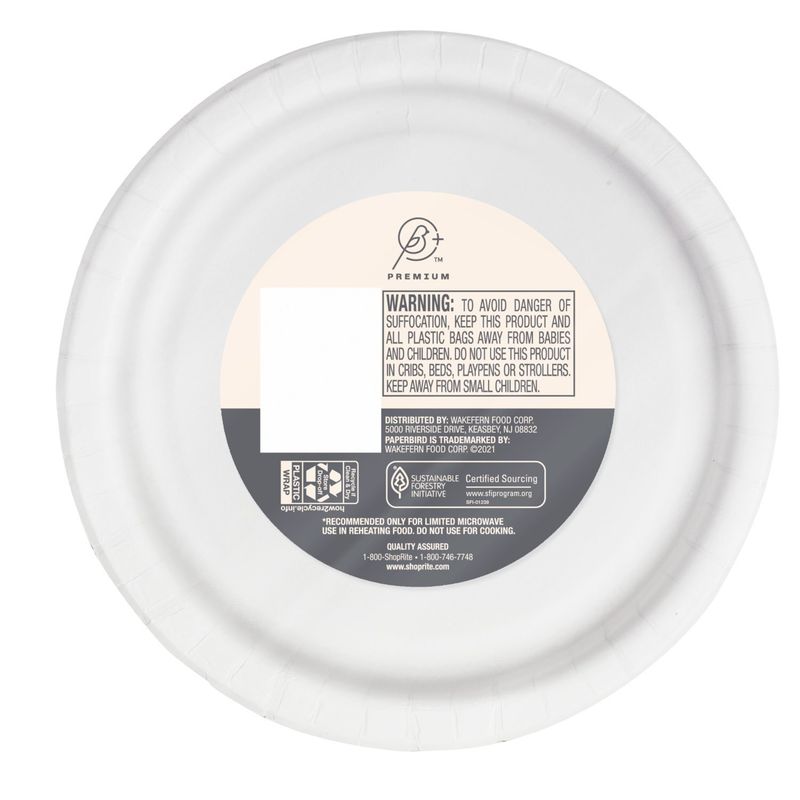 Paperbird Premium 6.87 Inch Decorated Ultra Plates, 44 count